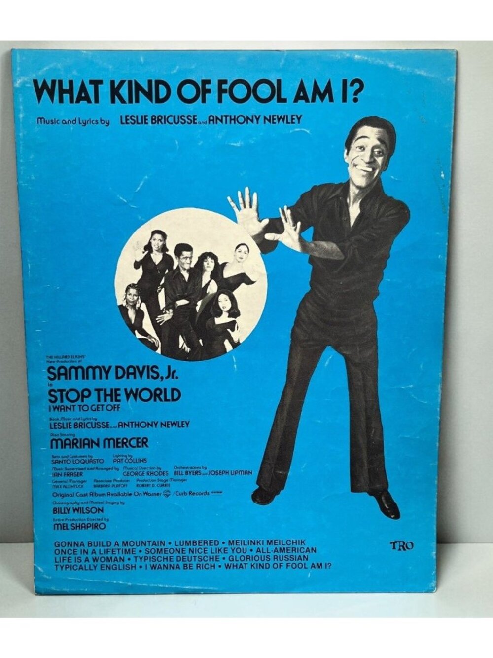 What Kind of Fool Am I Piano Sheet Music Sammy Davis Jr from Stop The World 1961